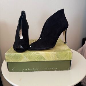 J. Reneé Rilla Black Suede Patent Shoes